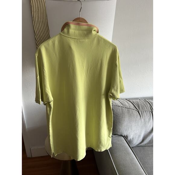 Psycho Bunny Pique Polo Lime Green Pink Logo Size 9 XXXL USA Pima cotton - Picture 11 of 15